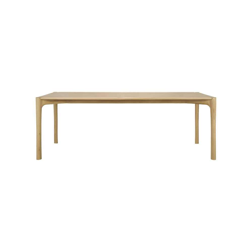 rechteckiger Tisch PI holz natur / 220 x 95 cm - 8 Personen - Ethnicraft - Eiche natur - Geölte Massiveiche