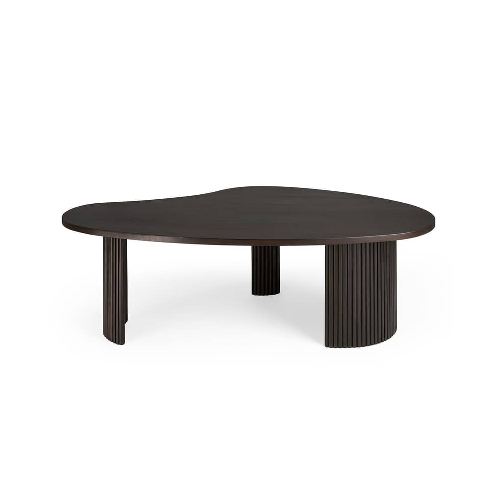 Table basse Boomerang bois naturel / 126 x 74 x H 40 cm - Acajou - Ethnicraft - Acajou - Acajou massif teinté