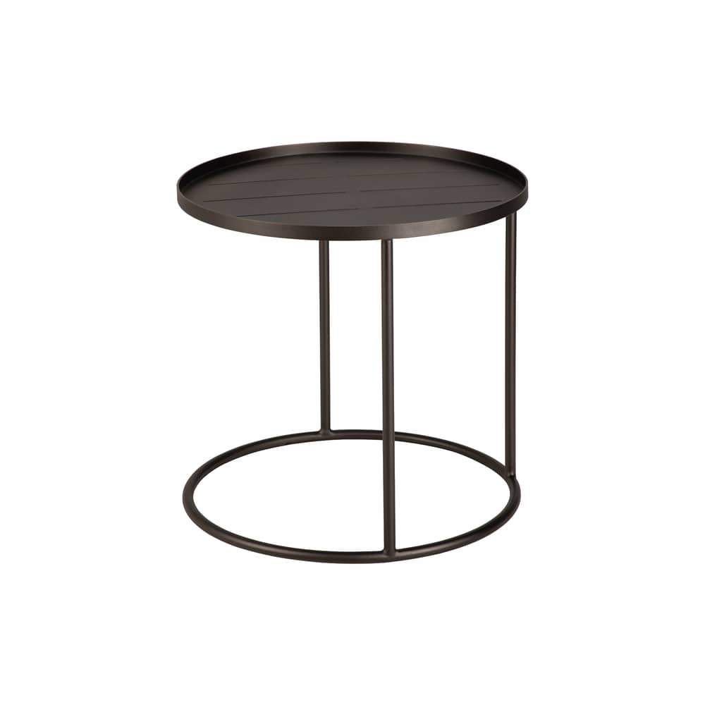 Table d\'appoint Core Small / Ø 49 x H 47 cm - Ethnicraft - Bronze foncé - Aluminium thermolaqué