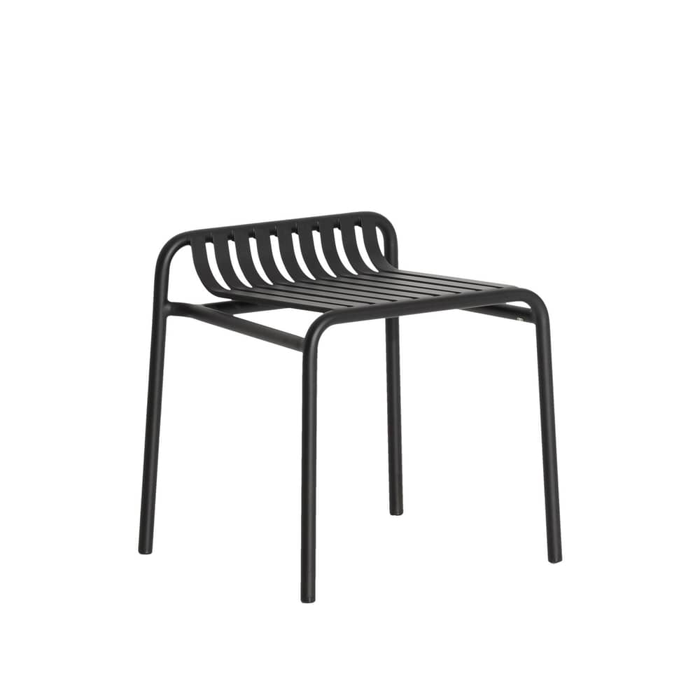 Hocker Week-End metall schwarz / Aluminium - Petite Friture - Schwarz - Aluminium, thermolackiert und expoxidbeschichtet