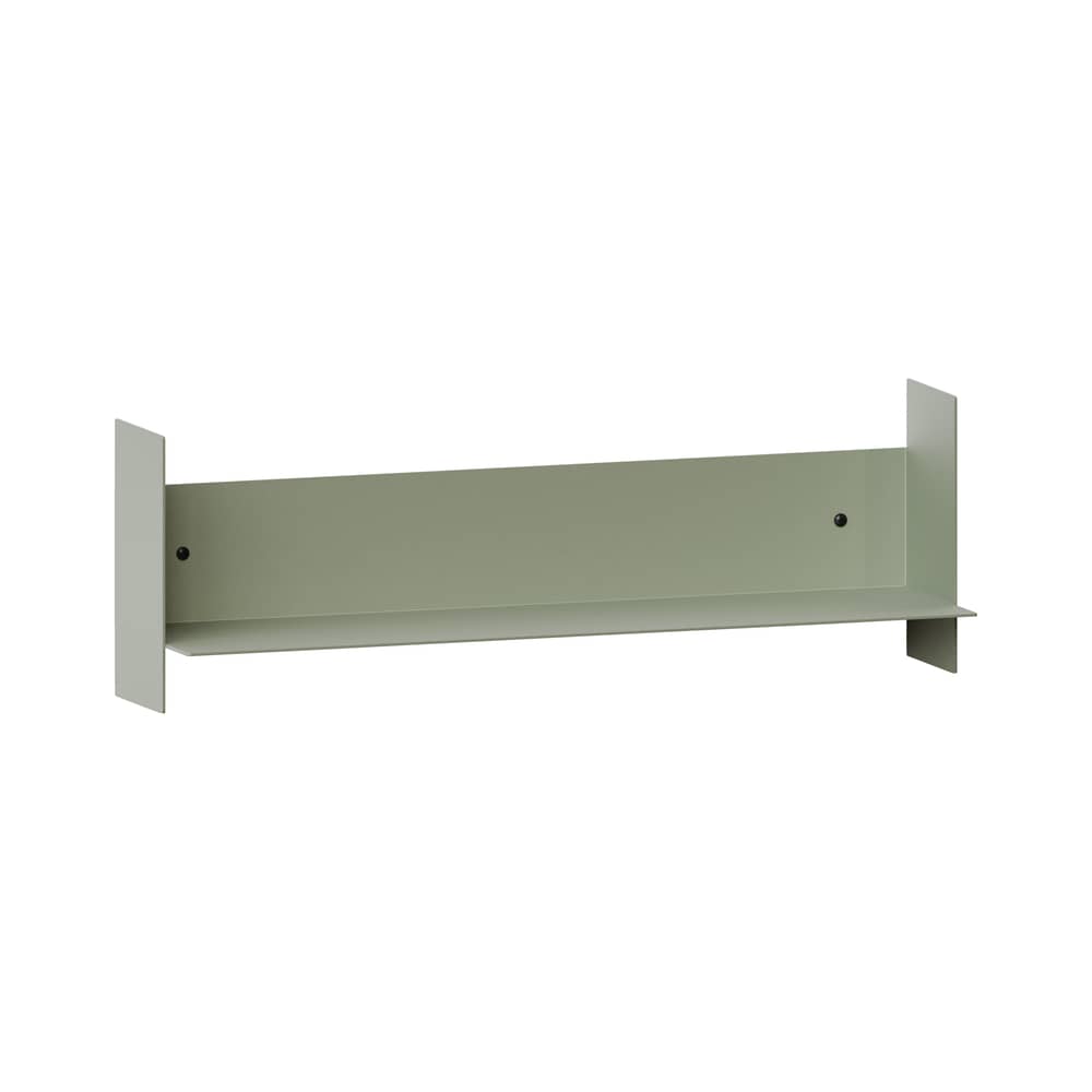 Scaffale Pli metallo verde / L 60 x P 15 cm - TIPTOE - Grigio eucalipto - Acciaio termolaccato