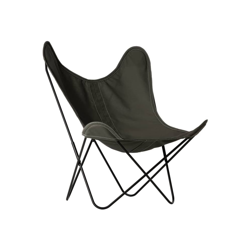 Sessel AA textil grün / Batyline Elios - Neuauflage 1938 - AIRBORNE - Unterholz - Batyline® Elios-Gewebe, thermolackierter Stahl