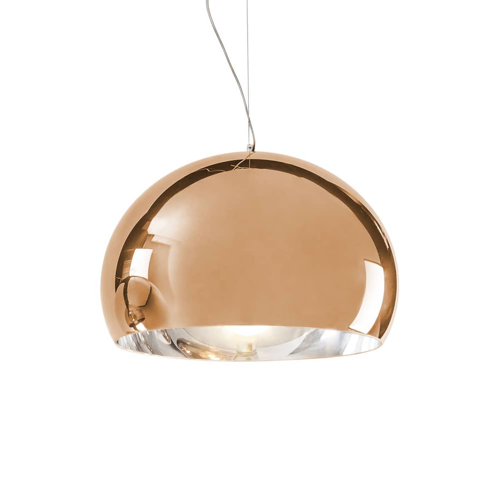 Sospensione FL/Y materiale plastico rame metallo Metallizzata - Kartell - Rame - PMMA metallizzato