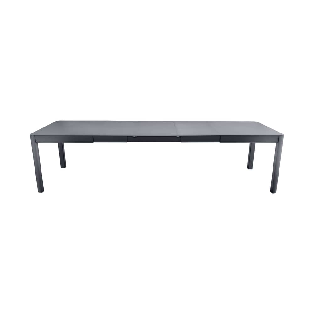 Table à rallonge Ribambelle XL métal gris noir / L 149 à 299 cm - 6 à 14 personnes - Fermob - Carbone - Aluminium laqué