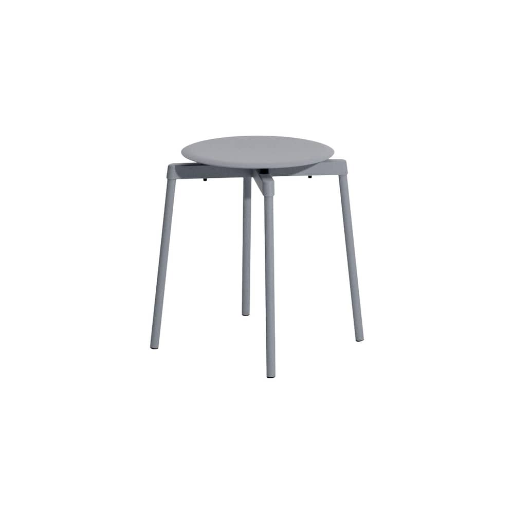 Tabouret empilable Fromme métal gris / Aluminium - Petite Friture - Gris pierre - Aluminium