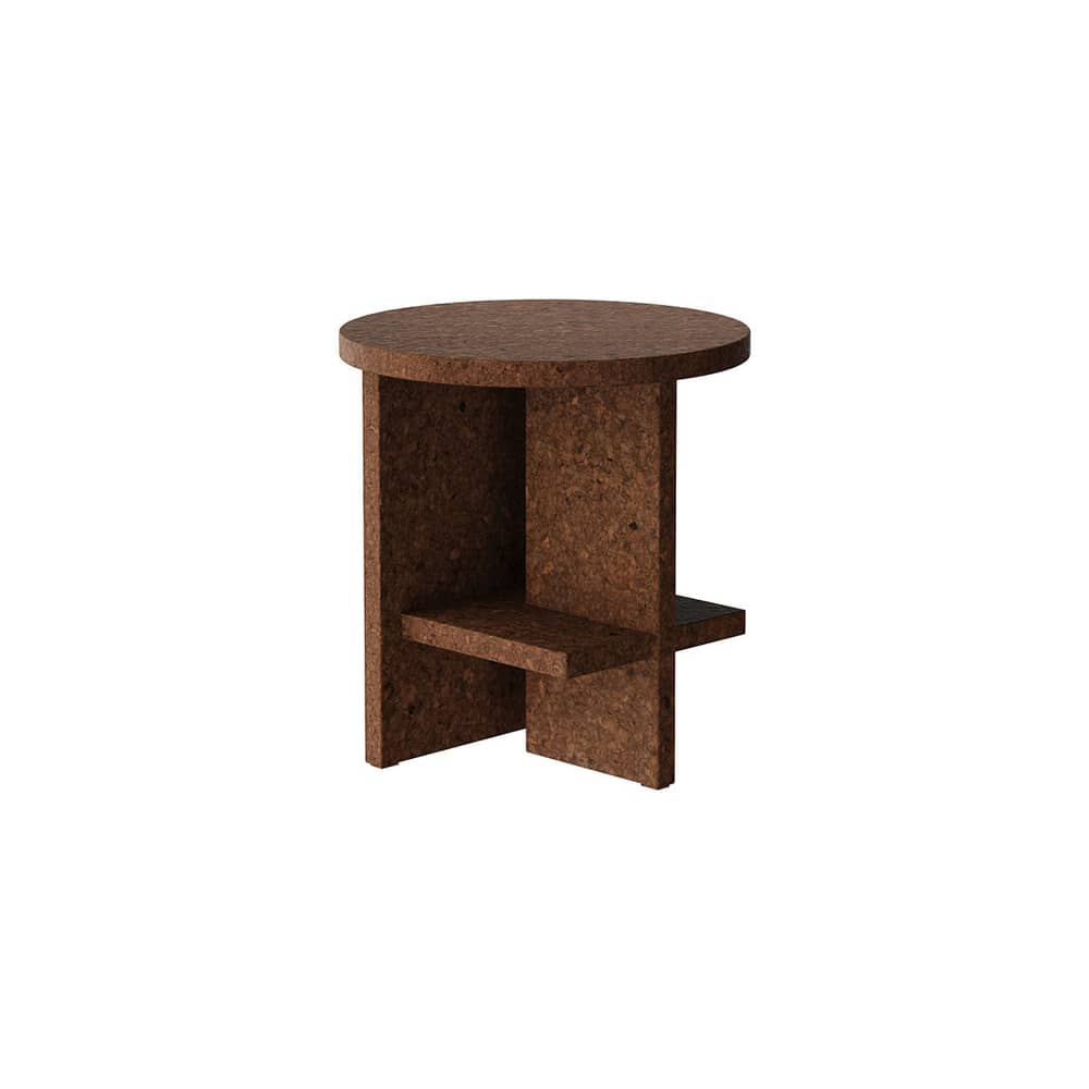 Tavolino d\'appoggio Tee Cork sughero marrone / Ø 40 x H 42,5 cm - NINE - Sughero affumicato - Sughero