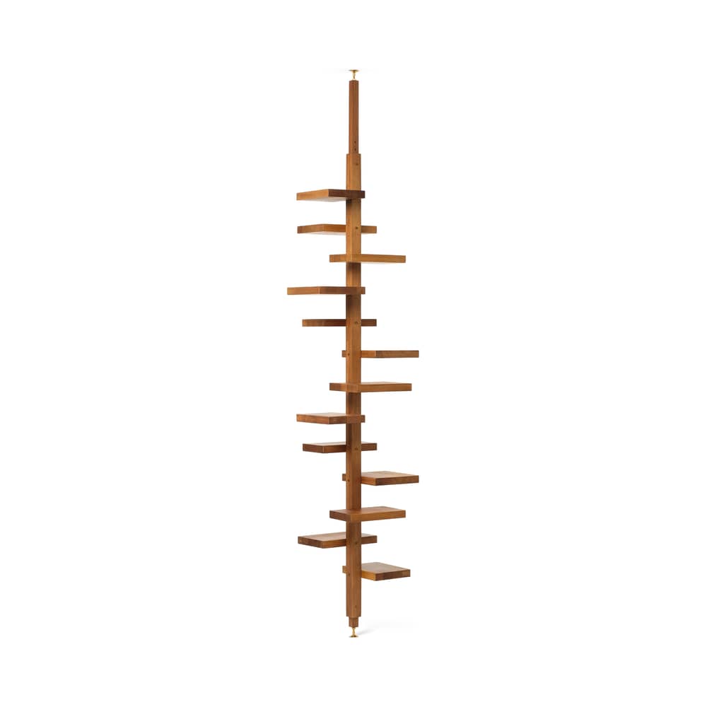 Adélaide Wood Rotating shelf natural wood / Swivel - For 230 to 253 cm ceilings - Mogg - Ceiling from 230 to 253 cm / Wood - Solid Iroko wood