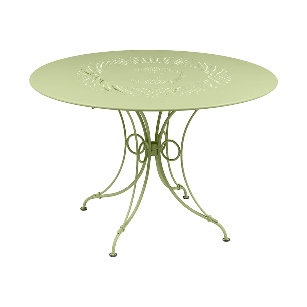 Table ronde 1900 / Ø 117 cm - Trou parasol / 8 personnes - Fermob - Tilleul - Acier