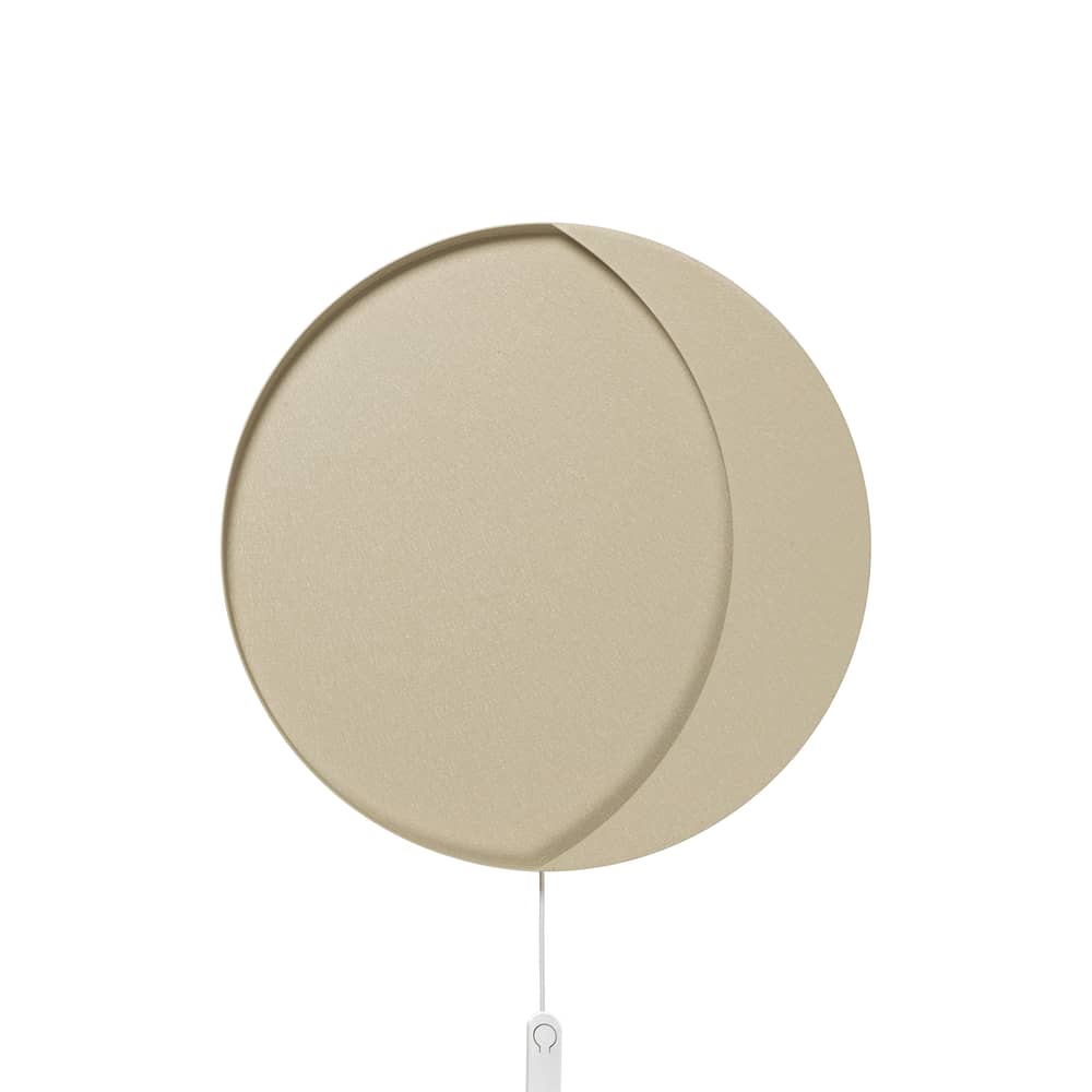 Neba Wall light with plug metal beige / Ø 45.5 cm - Ferm Living - Cashmere beige - Iron
