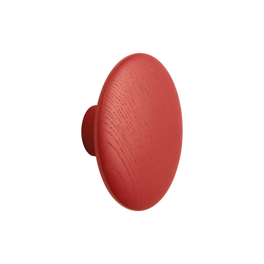 Patère The Dots Wood Medium bois / Ø 13 cm - Exclusivité en édition limitée - Muuto - Cherry (édition limitée) - Frêne teinté