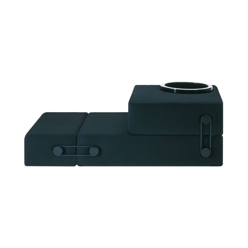 Chauffeuse convertible Trix / Lit d\'appoint - Kartell - Noir - Polyester, Polyuréthane