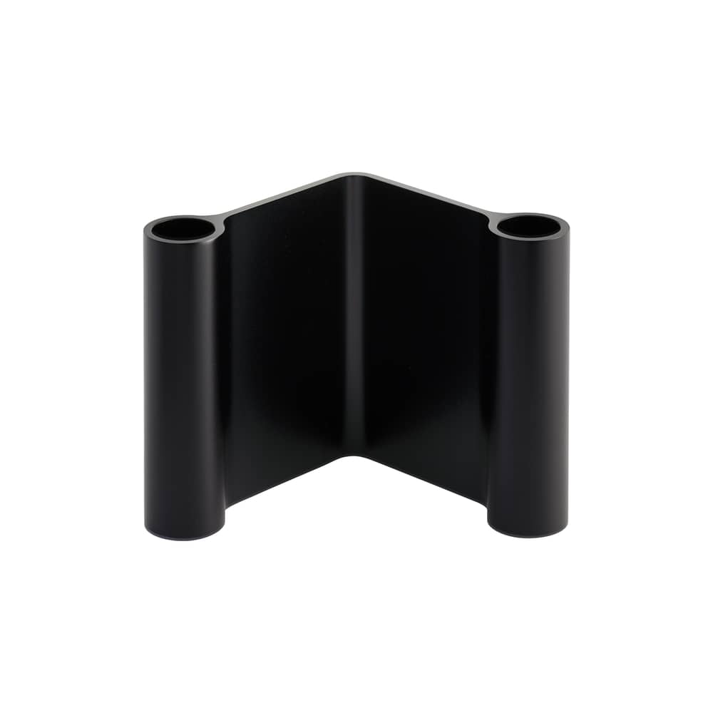 Candeliere Pair metallo nero / H 11 cm - Muuto - Nero - Alluminio anodizzato