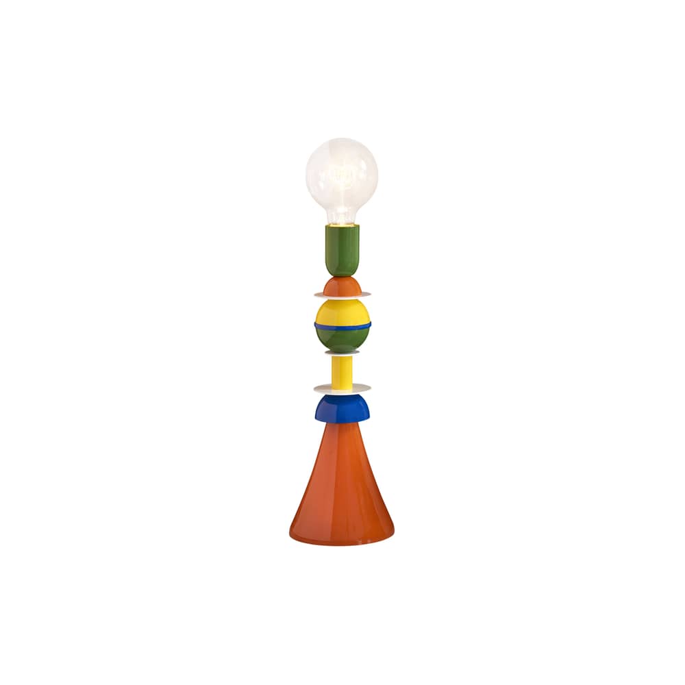 Lampe de table Otello métal multicolore / H 40 cm - Slide - Multicolore - Aluminium laqué