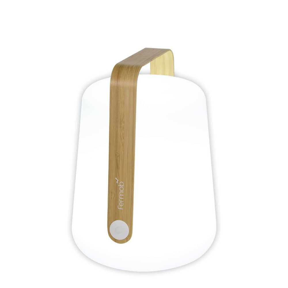 Lampe sans fil rechargeable Balad Bamboo bois naturel / H 25 cm - USB - Fermob - Bambou - Bambou, Polyéthylène