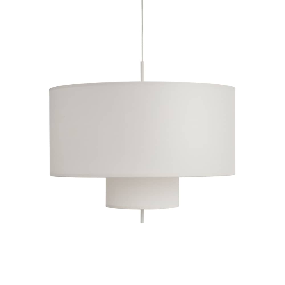 Sospensione Margin tessuto bianco / Ø 88 x H 57 cm - NEW WORKS - Bianco / Tomaia bianca - Acciaio, Lino