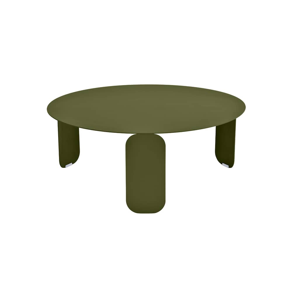 Table basse Bebop métal vert / Ø 80 x H 32 cm - Fermob - Pesto - Acier, Aluminium