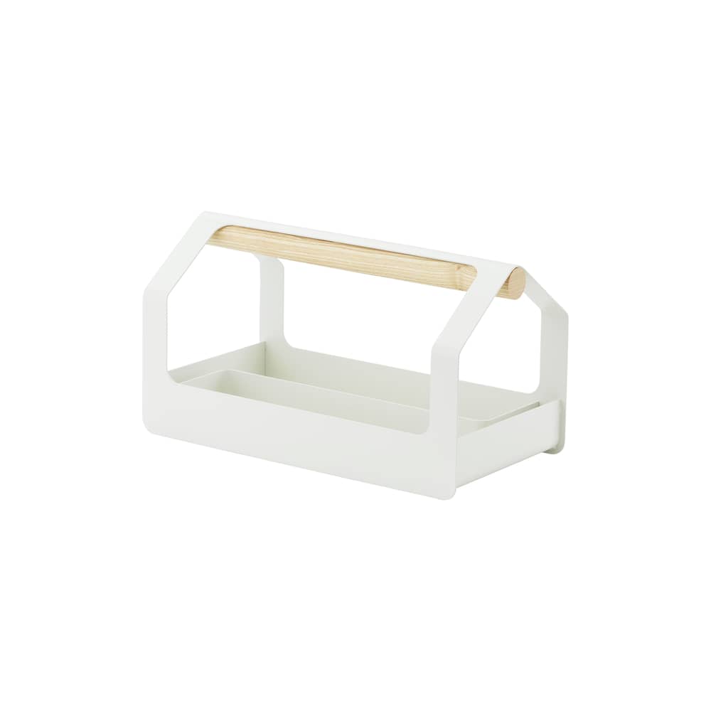 Aufbewahrungsbehälter Haus Toolbox metall grau / 36 x 18 cm - Normann Copenhagen - Hellgrau - Esche massiv, thermolackierter Stahl