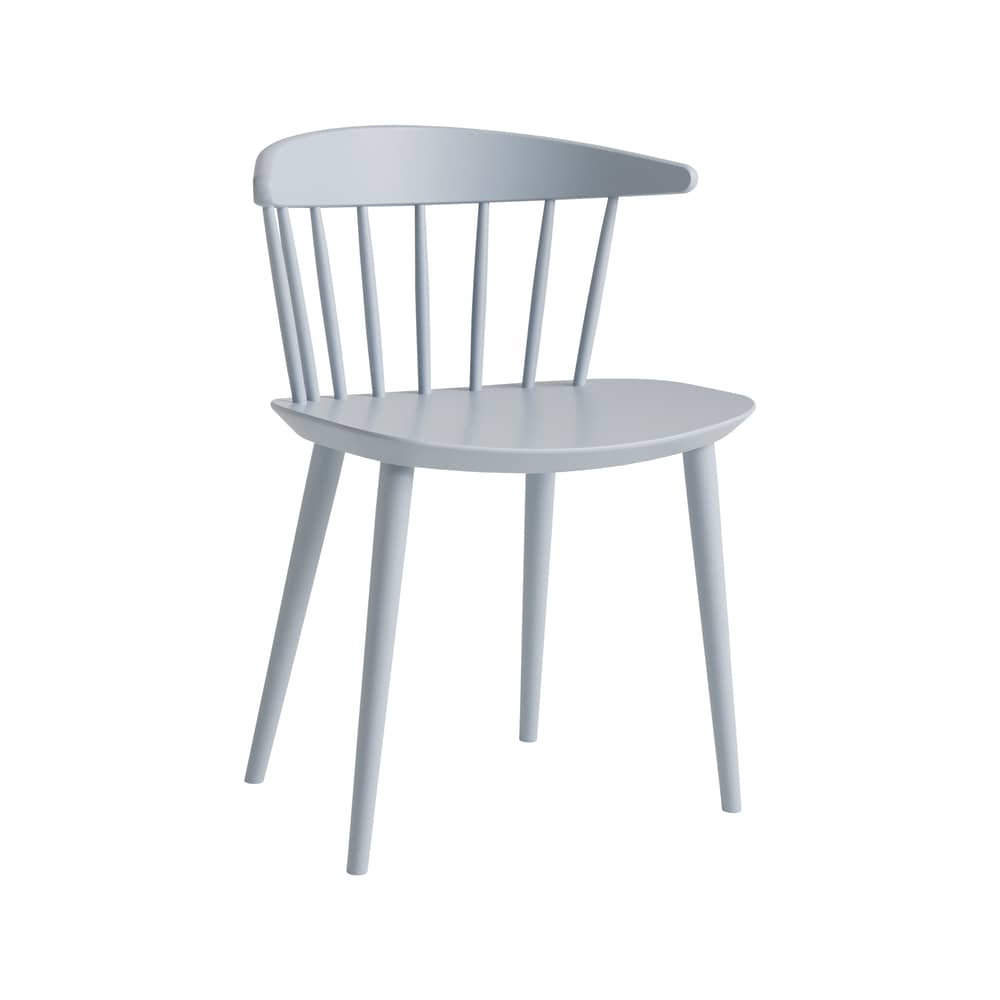 J104 Chair wood blue blue wood / Reissue of 1960s model - Hay - Slate blue - Beech veneer, Natural beechwood