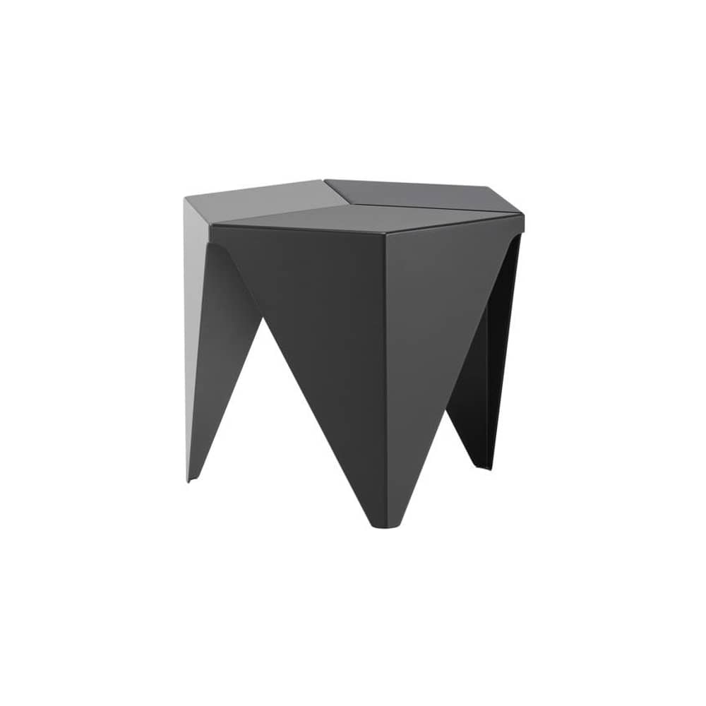Couchtisch Prismatic 1 metall grau / Isamu Noguchi, 1957 / 41 x 41 x H 37,5 cm - Vitra - Dunkelgrau (3 Schattierungen) - Aluminium