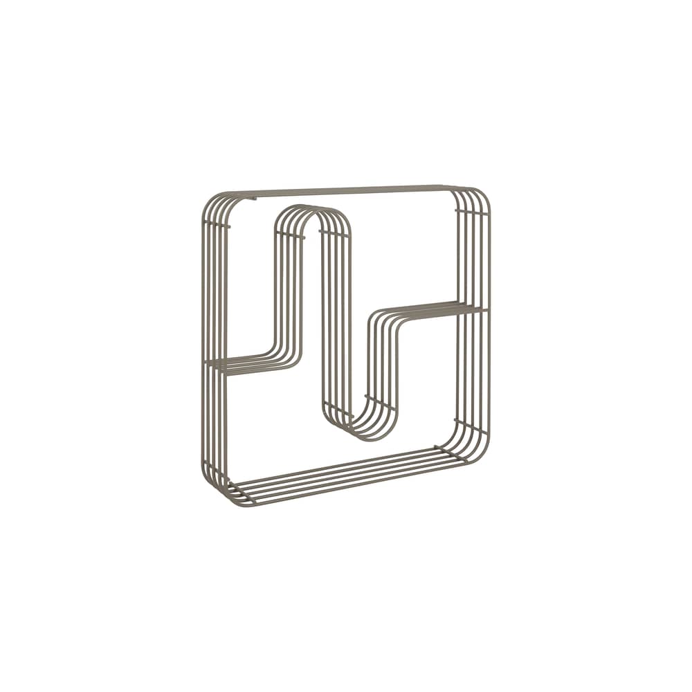 Mensola a muro Curva metallo beige / Utensile - 45.5 x 45.5 x P 9 cm - AYTM - Talpa - Acciaio