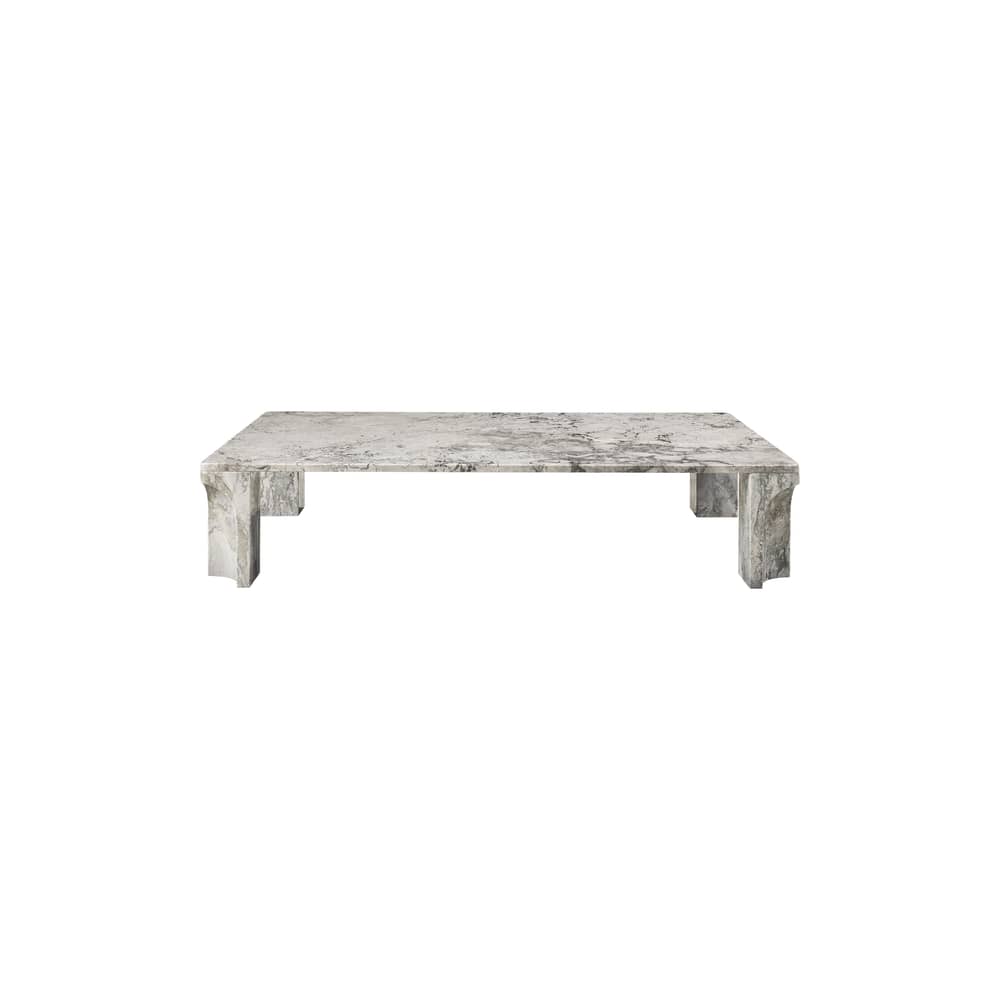 Table basse Doric marbre gris / 140 x 80 cm - Gubi - Marbre gris orage - Marbre