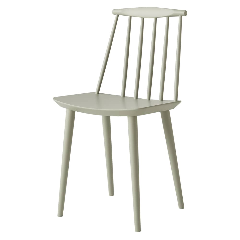Chaise J77 bois vert / Réédition années 60 - Hay - Vert sauge - Hêtre massif, Placage de hêtre