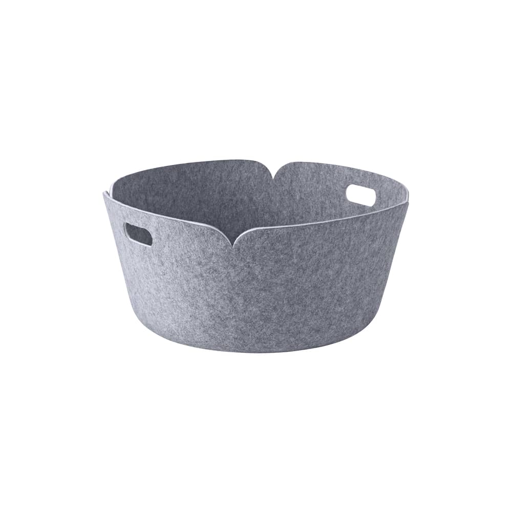 Korb Restore textil grau / Ø 52 cm - Muuto - Grau - Filz, recycelt