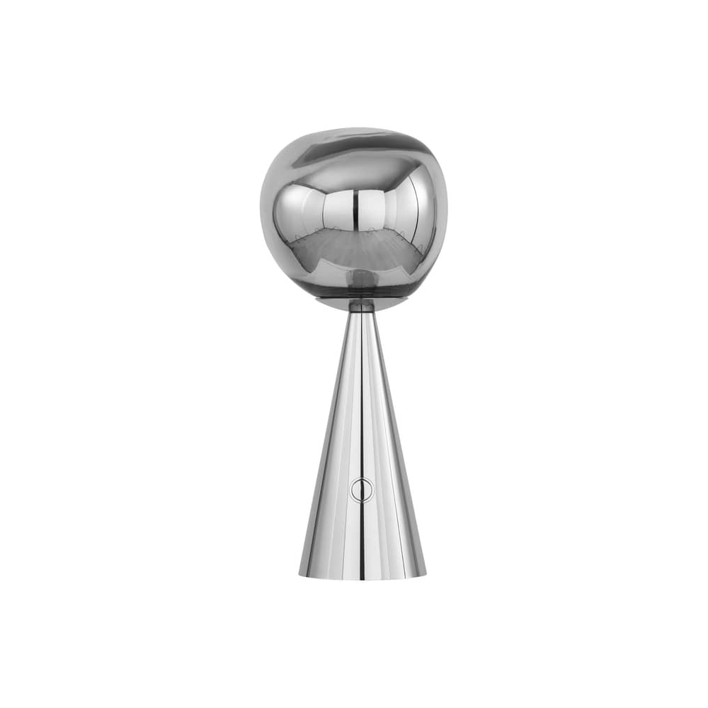 Lampe sans fil rechargeable Melt Portable LED (2015) / H 28,5 cm - Polycarbonate métallisé (change de couleur) - Tom Dixon - Chromé - Acier, Polycarbonate