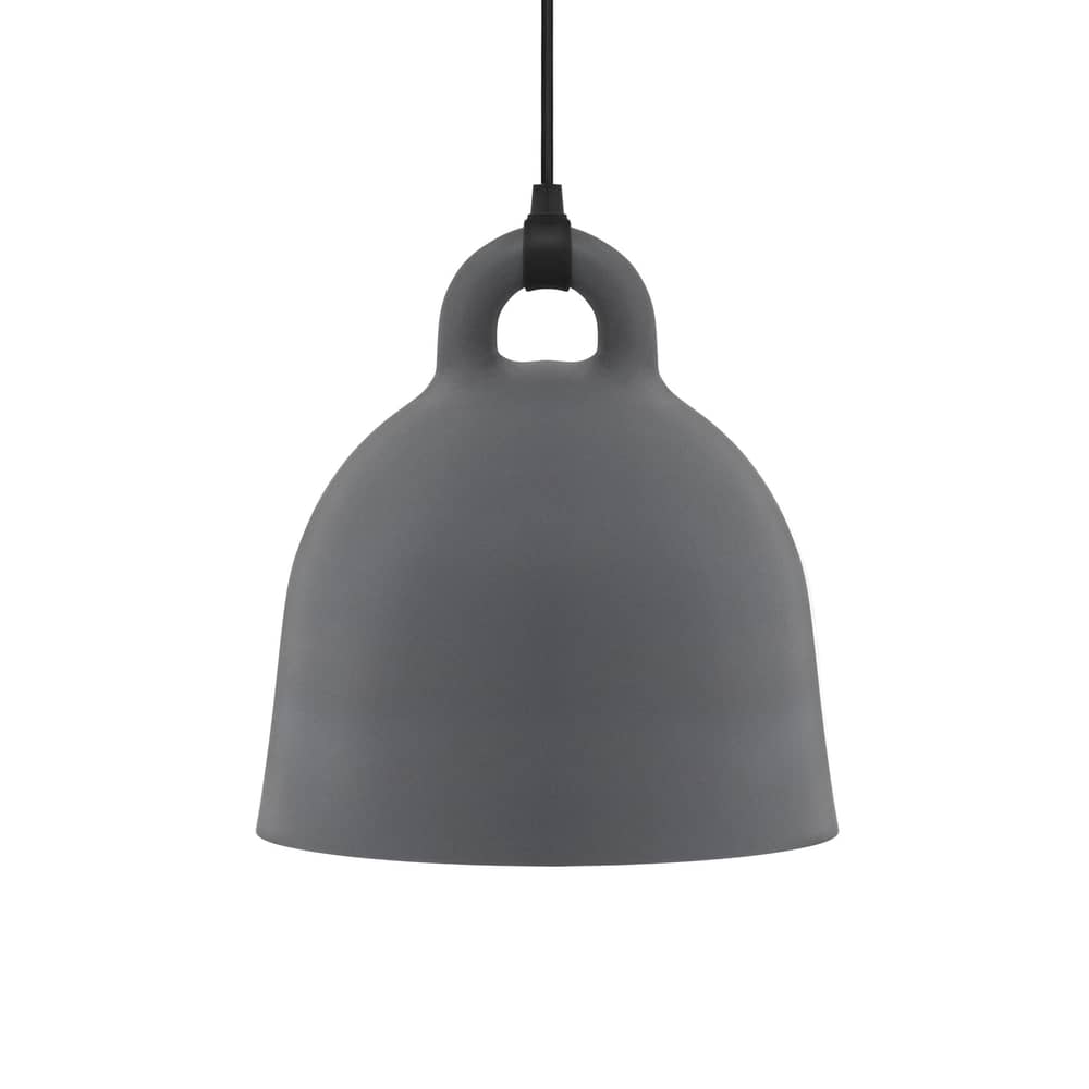 Bell Pendant metal grey Extra small Ø 22 cm - Normann Copenhagen - Matt Grey & White inside - Aluminium