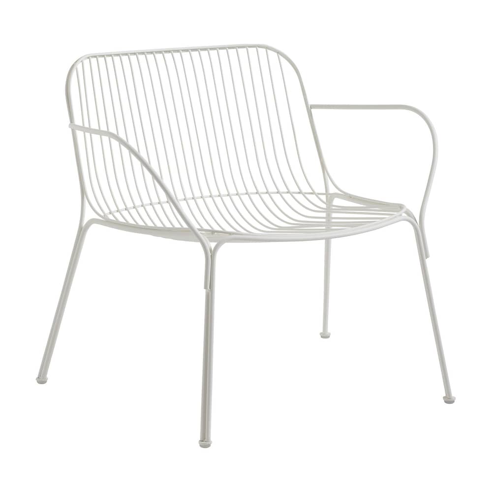 Poltrona bassa HiRay metallo bianco / Metallo - Kartell - Bianco - Acciaio galvanizzato verniciato