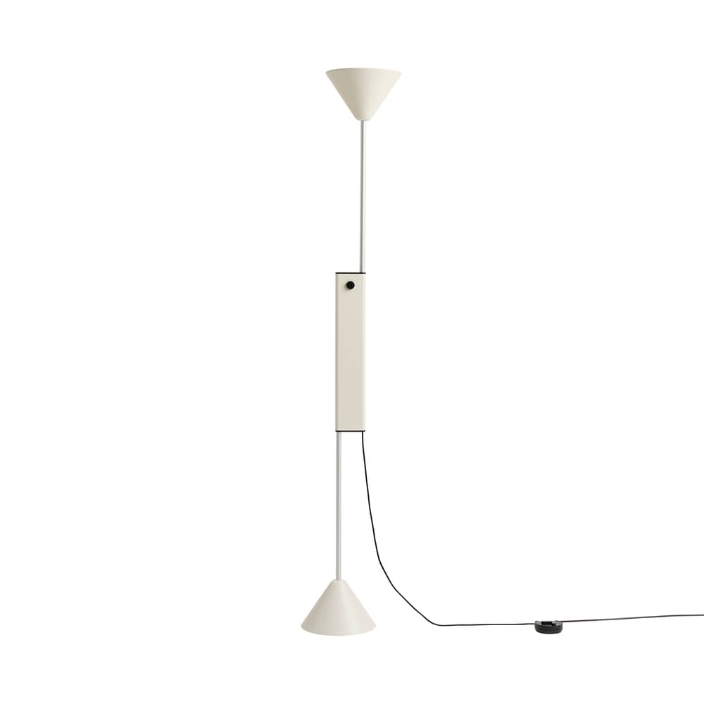 Stehleuchte Twist metall weiß / Verstellbare Höhe - Hay - Creme - Aluminium, Stahl