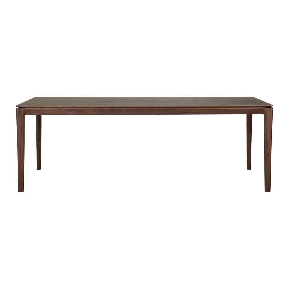 Table rectangulaire Bok bois marron / 220 x 95 cm - 8 personnes - Ethnicraft - Teck brun - Teck massif teinté brun