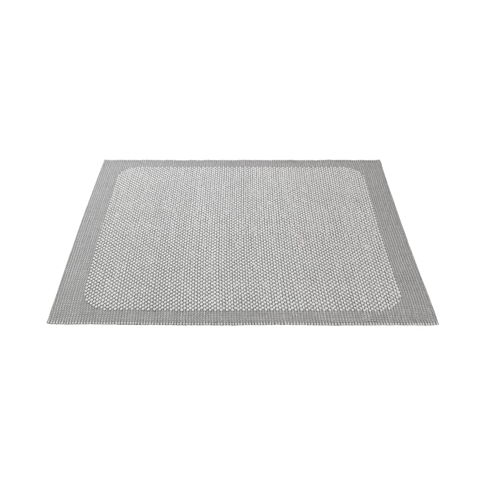 Teppich Pebble textil grau / handgewebt - 170 x 240 cm - Muuto - Hellgrau - Jutefaser, Wolle