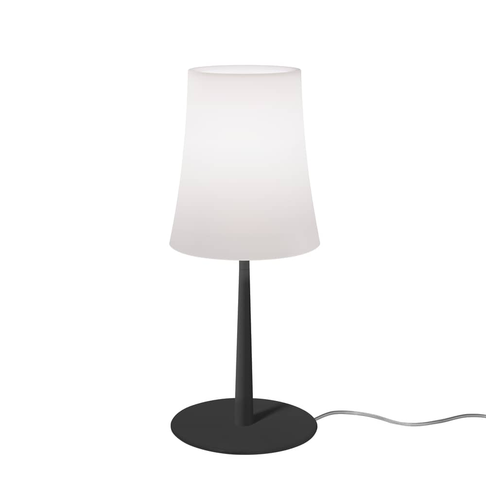 Lampada da tavolo Birdie Easy Small materiale plastico nero / H 43 cm - Foscarini - Nero - Alluminio laccato, policarbonato