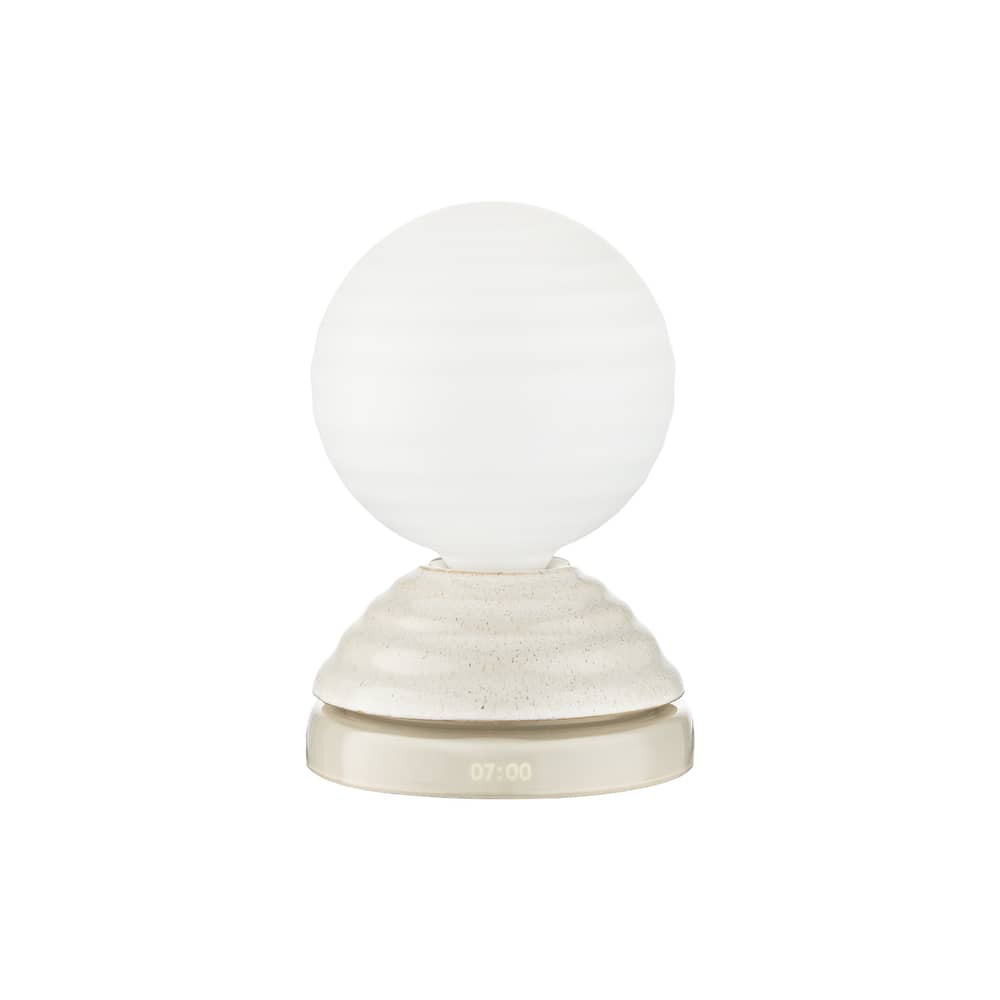 lampada sveglia Wake ceramica bianco / Simulatore di alba e tramonto - TALA - Ciottolo bianco - Ceramica