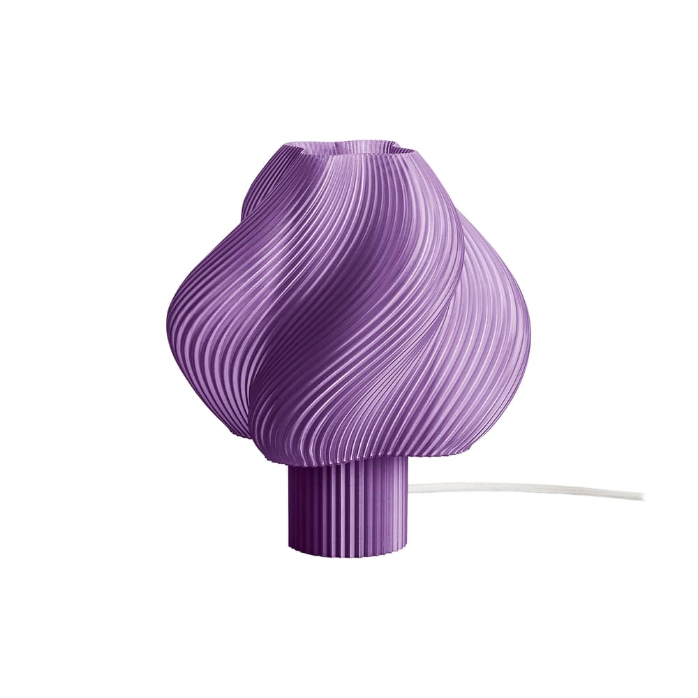 Lampe de table Soft Serve Grande violet / H 35 cm - CRÈME ATELIER - Sorbet lavande - PLA recyclé