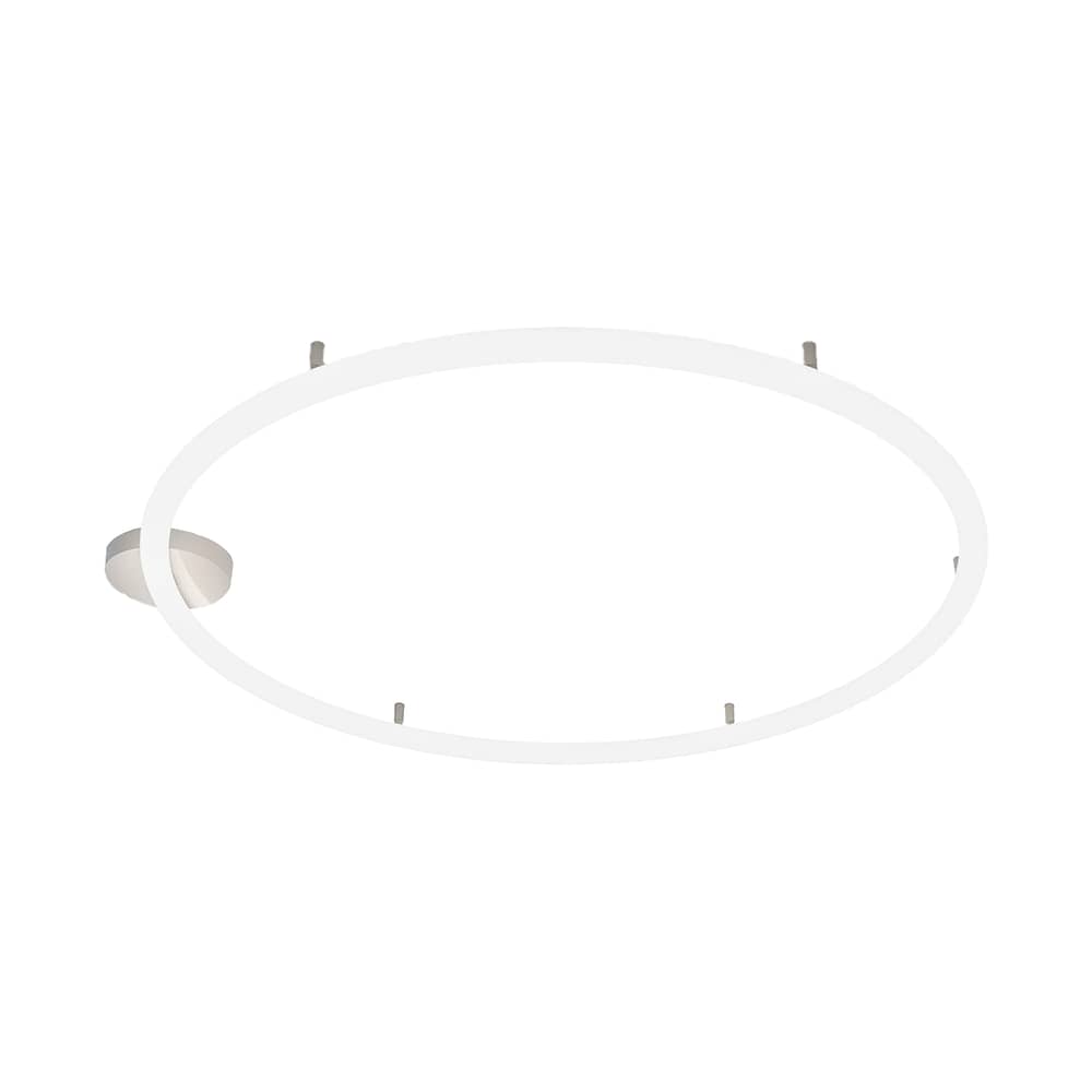 Applique Alphabet of light Circular plastique blanc / LED - Ø 155 cm / Bluetooth - Artemide - Ø 155 cm / Blanc - Aluminium, Méthacrylate