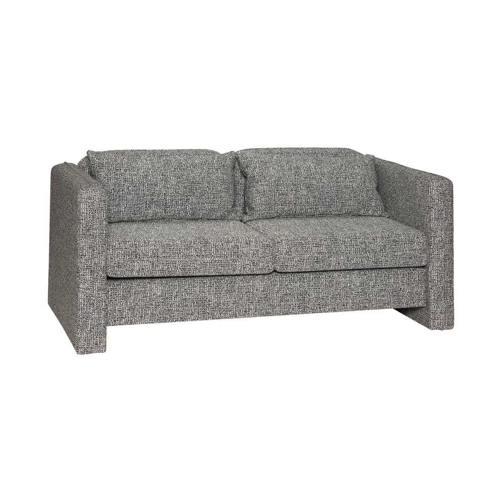 Divano 2 posti Soba tessuto grigio / L 178 cm - HÜBSCH - Grigio scuro - Compensato, Schiuma di poliuretano, Tessuto poliestere