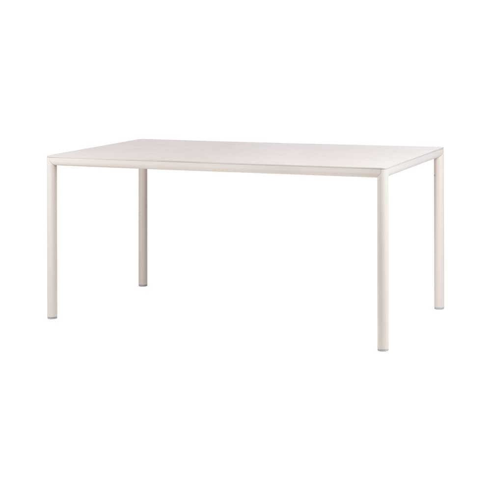 Table rectangulaire Piave blanc / 160 x 90 cm - Stratifié texturé - NARDI - Corde - Aluminium, Stratifié HPL