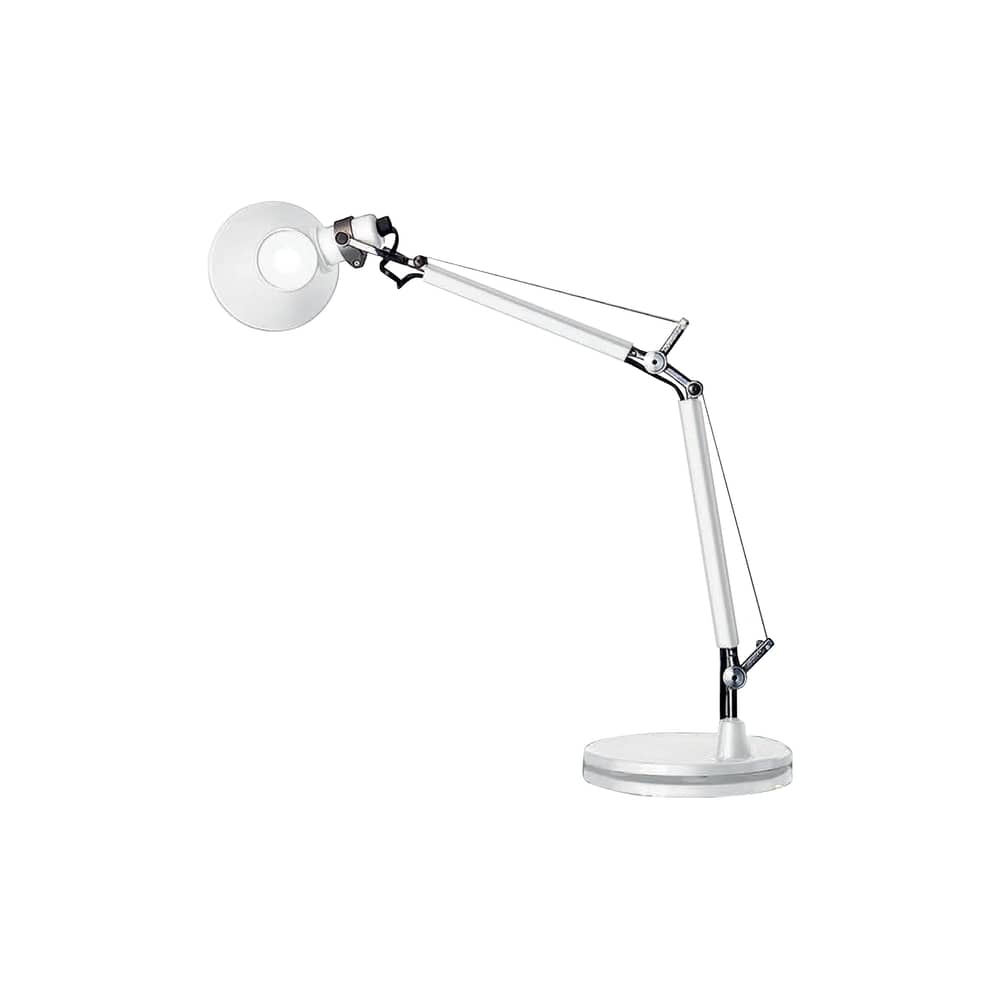 Lampe de bureau Tolomeo Micro métal blanc / 1987 - Artemide - Blanc - Acier, Aluminium