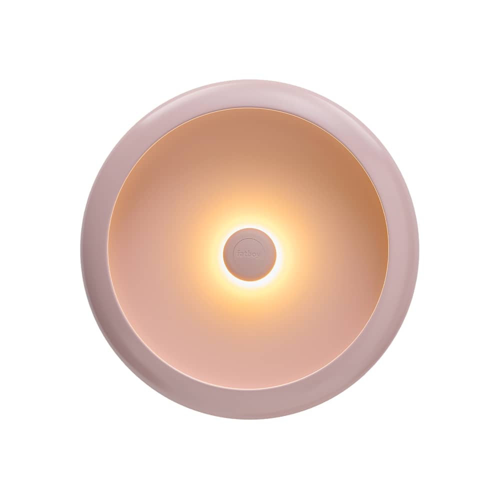 Applique d\'extérieur Oloha Large / Lampe sans fil - Ø 37,5 cm - Fatboy - Rose poudré - ABS, Aluminium thermolaqué, Silicone