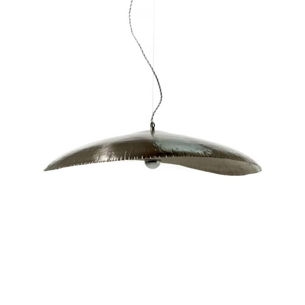 Pendelleuchte Brass 95 metall / L 80 cm - Gervasoni - Nickel - Nickel