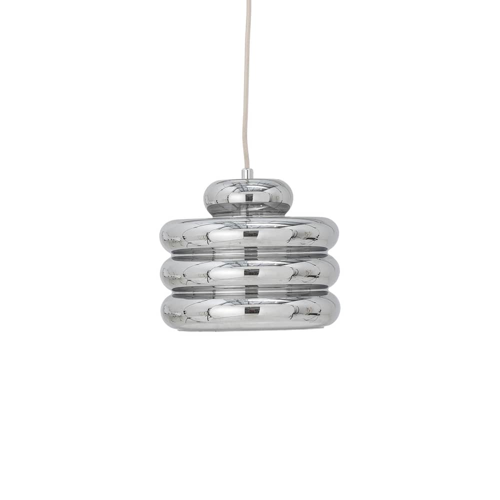 Pendelleuchte Spike glas silber / Ø 24 x H 20 cm - Bloomingville - Verchromt - Glas