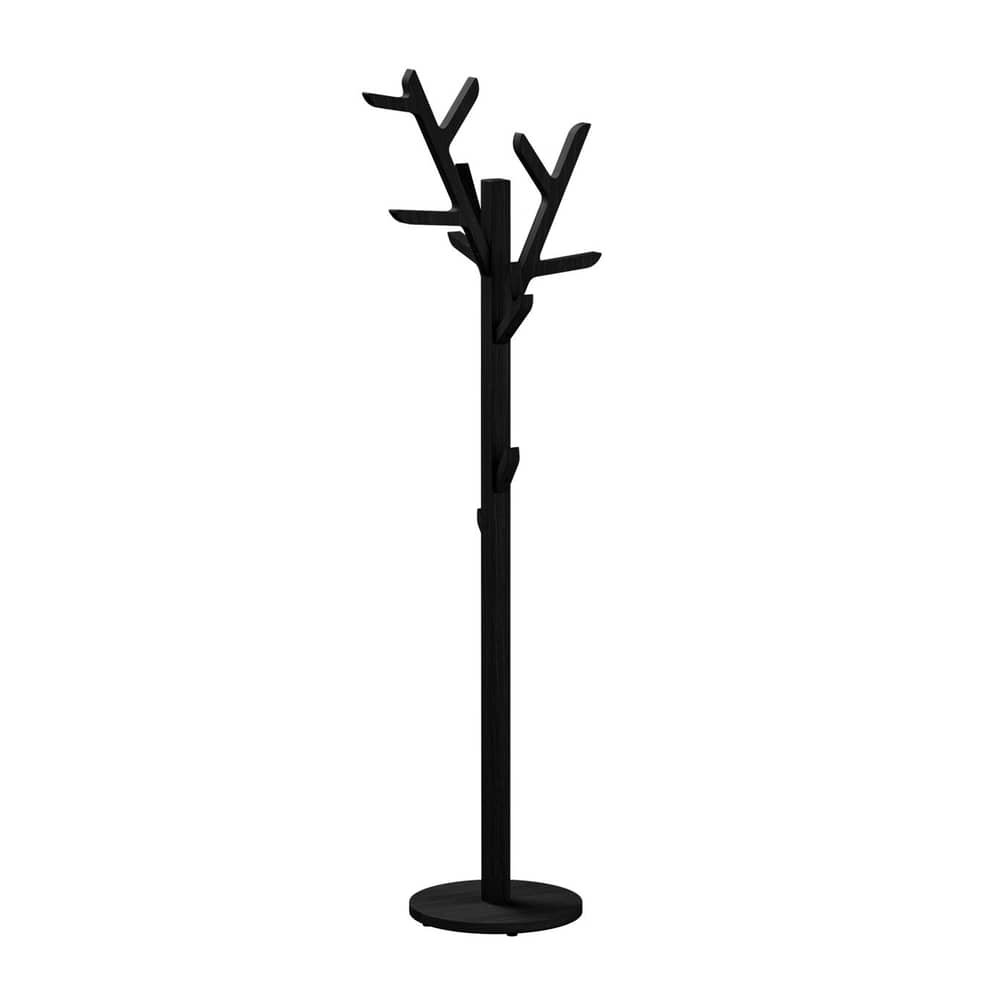 HOMASIS Portemanteau Au Sol Avec 3 Tiroirs En Tissu - Portemanteau Bois Métal 55x28x176 Cm Blanc