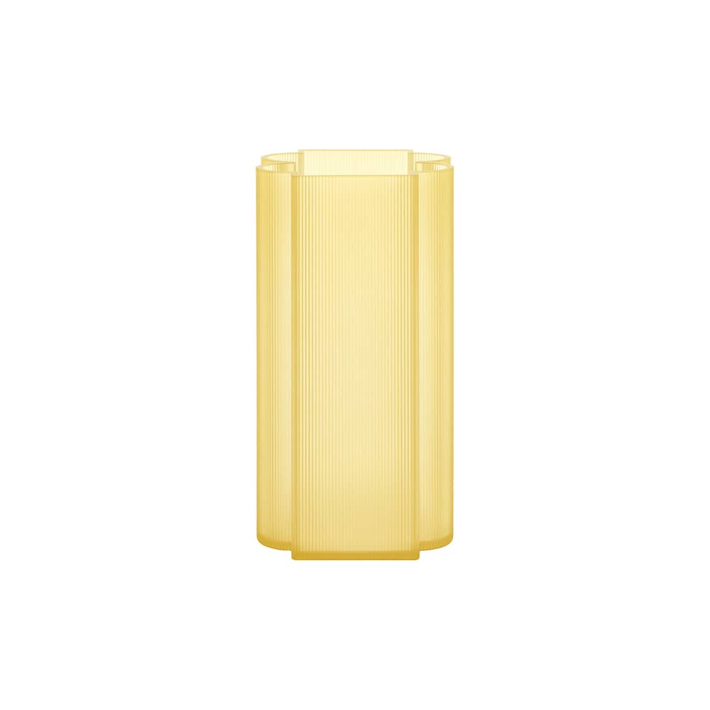Vase Okra plastikmaterial gelb / H 34 cm - Recycled / Patricia Urquiola, 2024 - Kartell - Gelb - Recyceltes PMMA