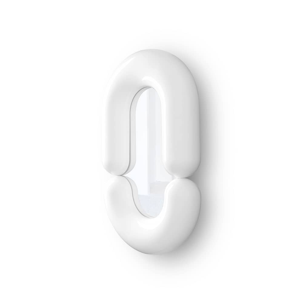 Zodiac Bumper Medium Wall mirror ceramic white / Ceramic - L 55 x H 90 cm - Moustache - White - Ceramic, Glass