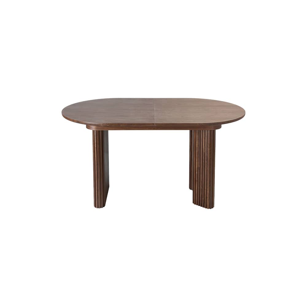 Adriano Extending table wood brown / Length 150–190 cm – 4 to 6 people - NV GALLERY - Walnut finish - Bois composite, Placage noyer