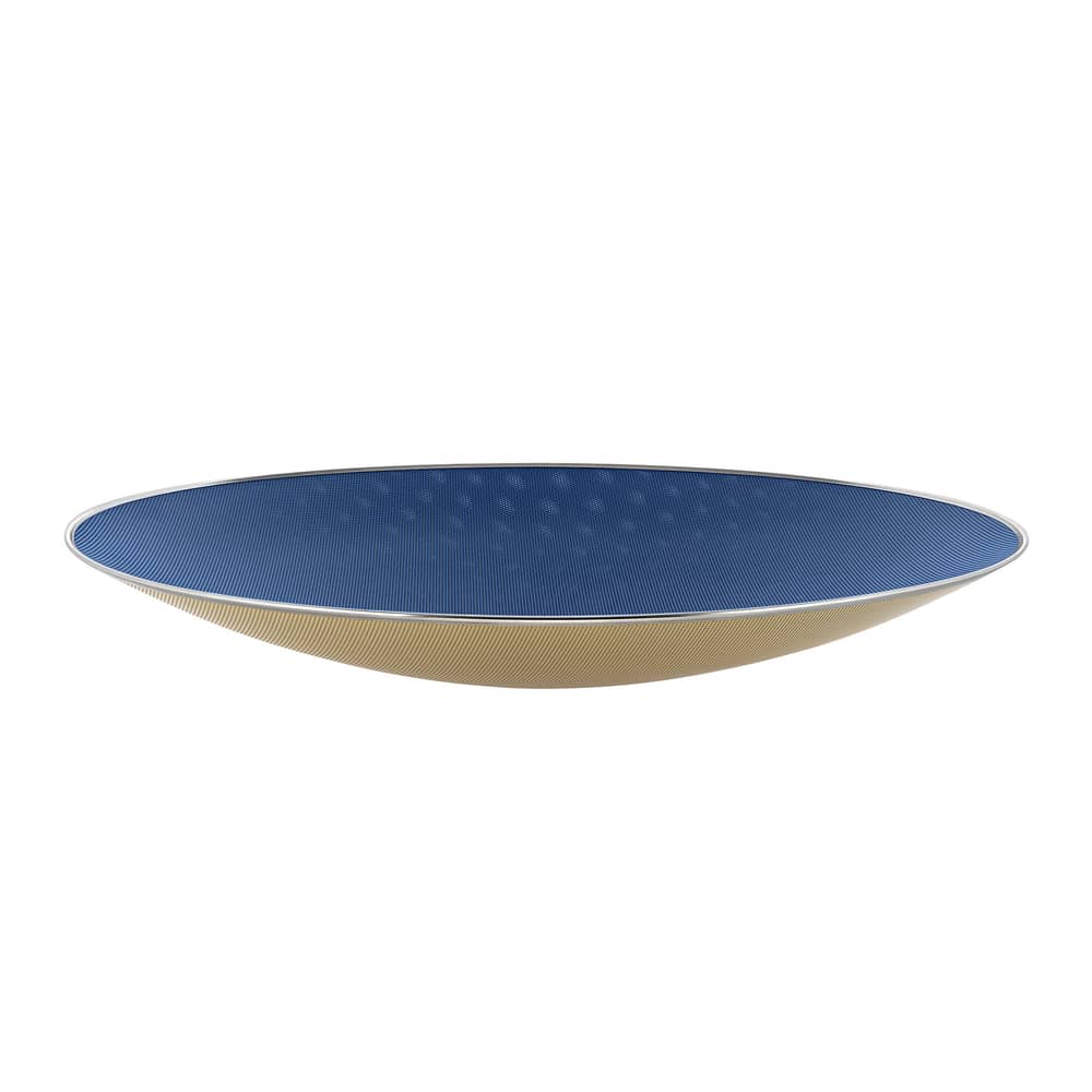 Cohncave Centrepiece metal blue Ø 49 cm / Alessi 100 Values Collection - Alessi - Ø 49 cm / Blue & yellow - Steel wire