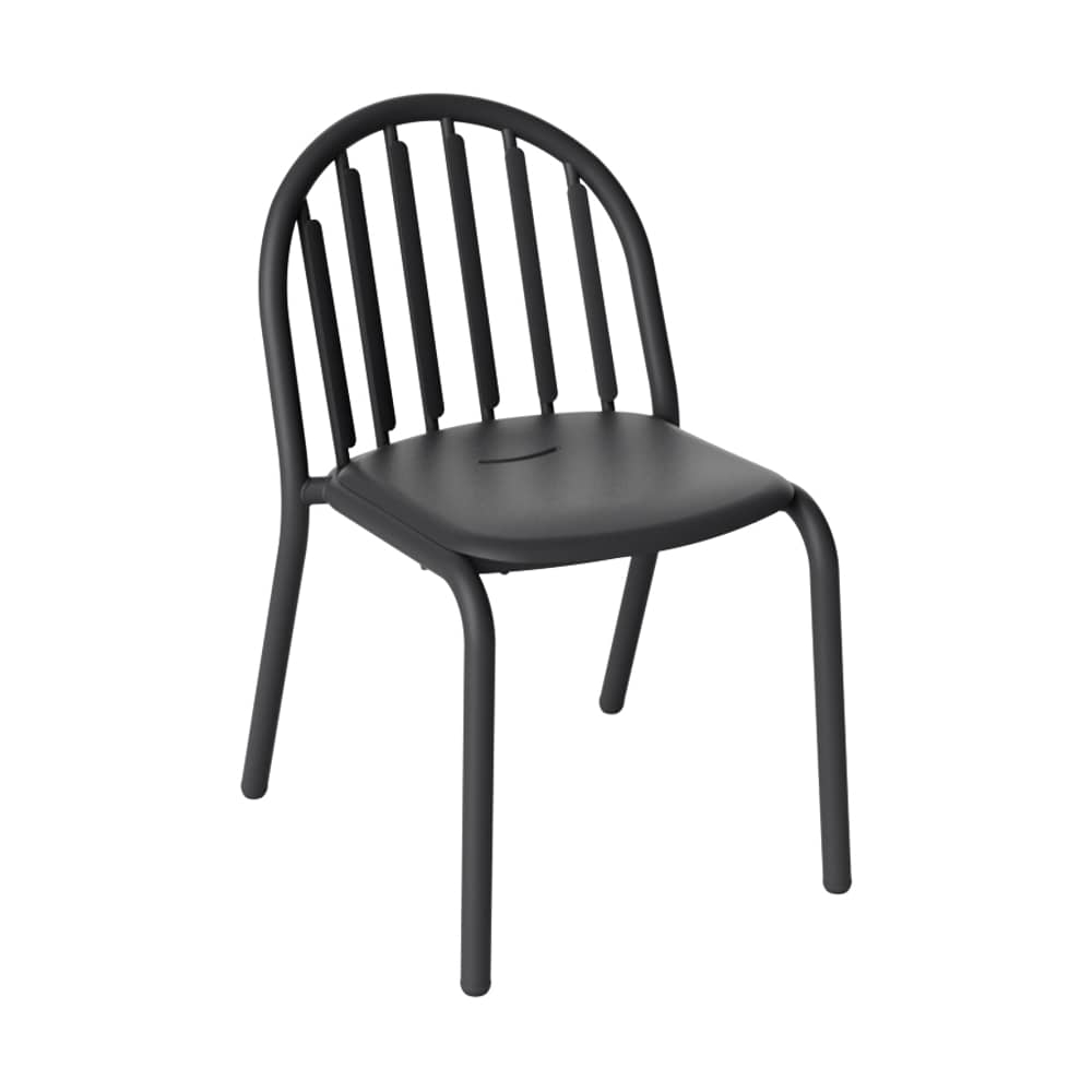 Chaise empilable Fred\'s métal noir - Fatboy - Anthracite - Aluminium