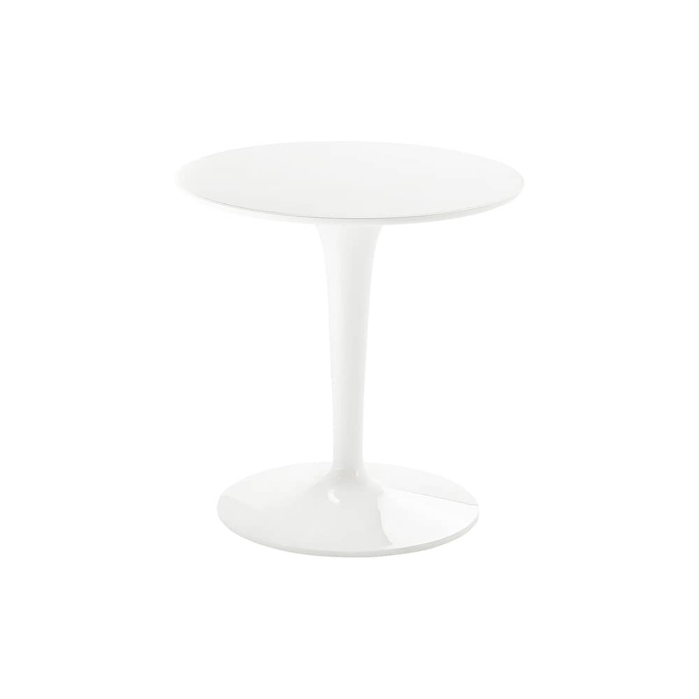 Table d\'appoint Tip Top Mono plastique blanc / Monochrome -  Plateau PMMA - Kartell - Laqué blanc - PMMA